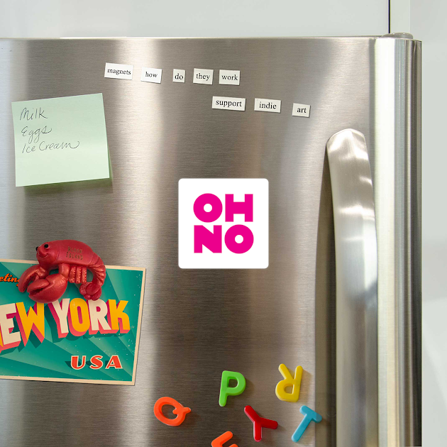 OH NO Geometric Magenta Block by Butter Creative